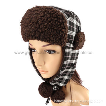 Winter Caps for Men, with Berber Kining and Pompoms